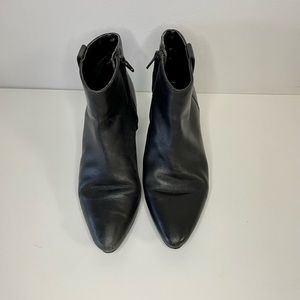 Size 7 black faux leather booties